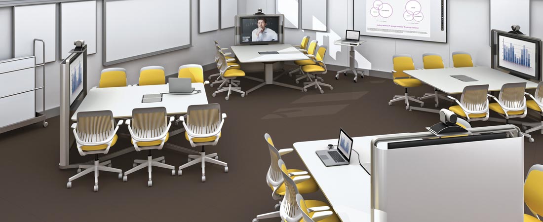 Private School, Steelcase Media Scape Tables with Steelcase Cobi chairs