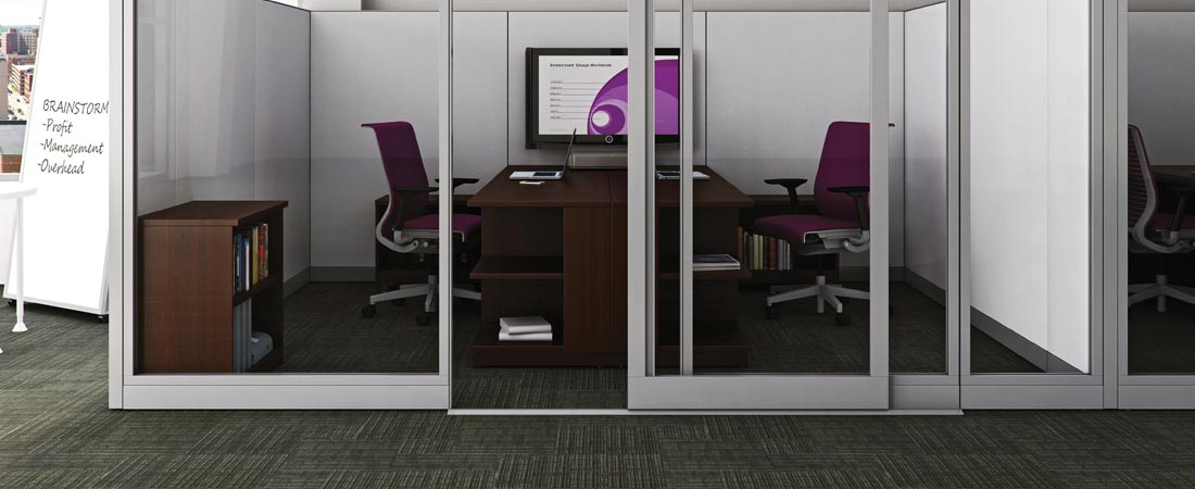 Large Government Institution, Steelcase Walls